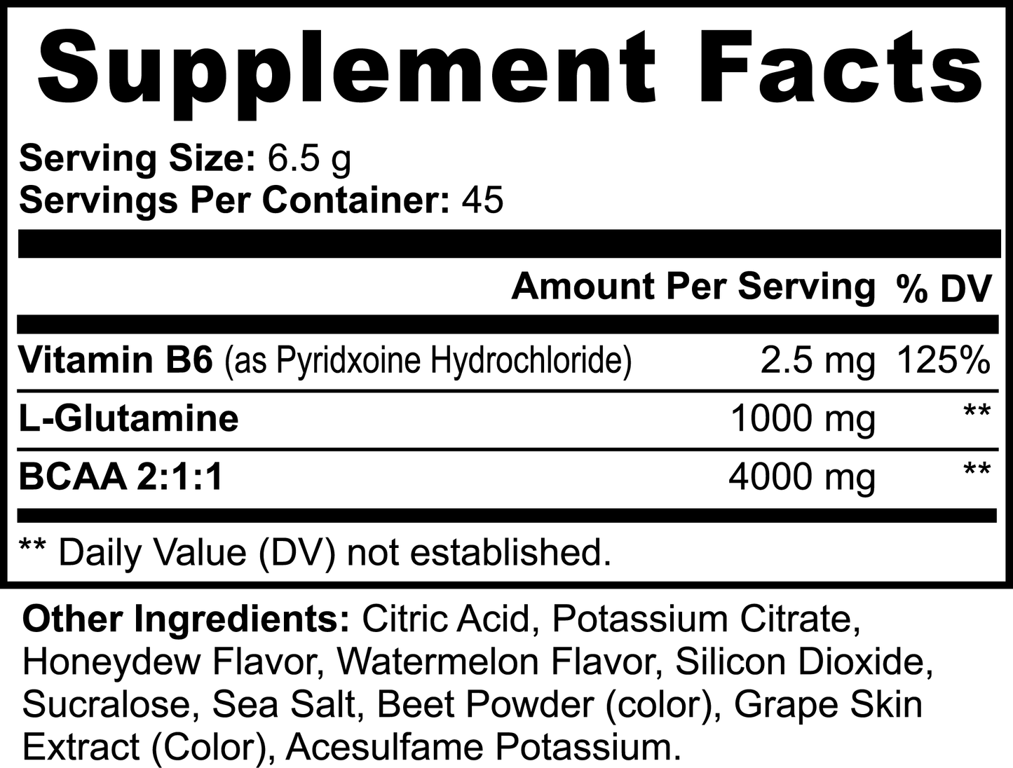 BCAA + Glutamine (Honeydew/Watermelon)