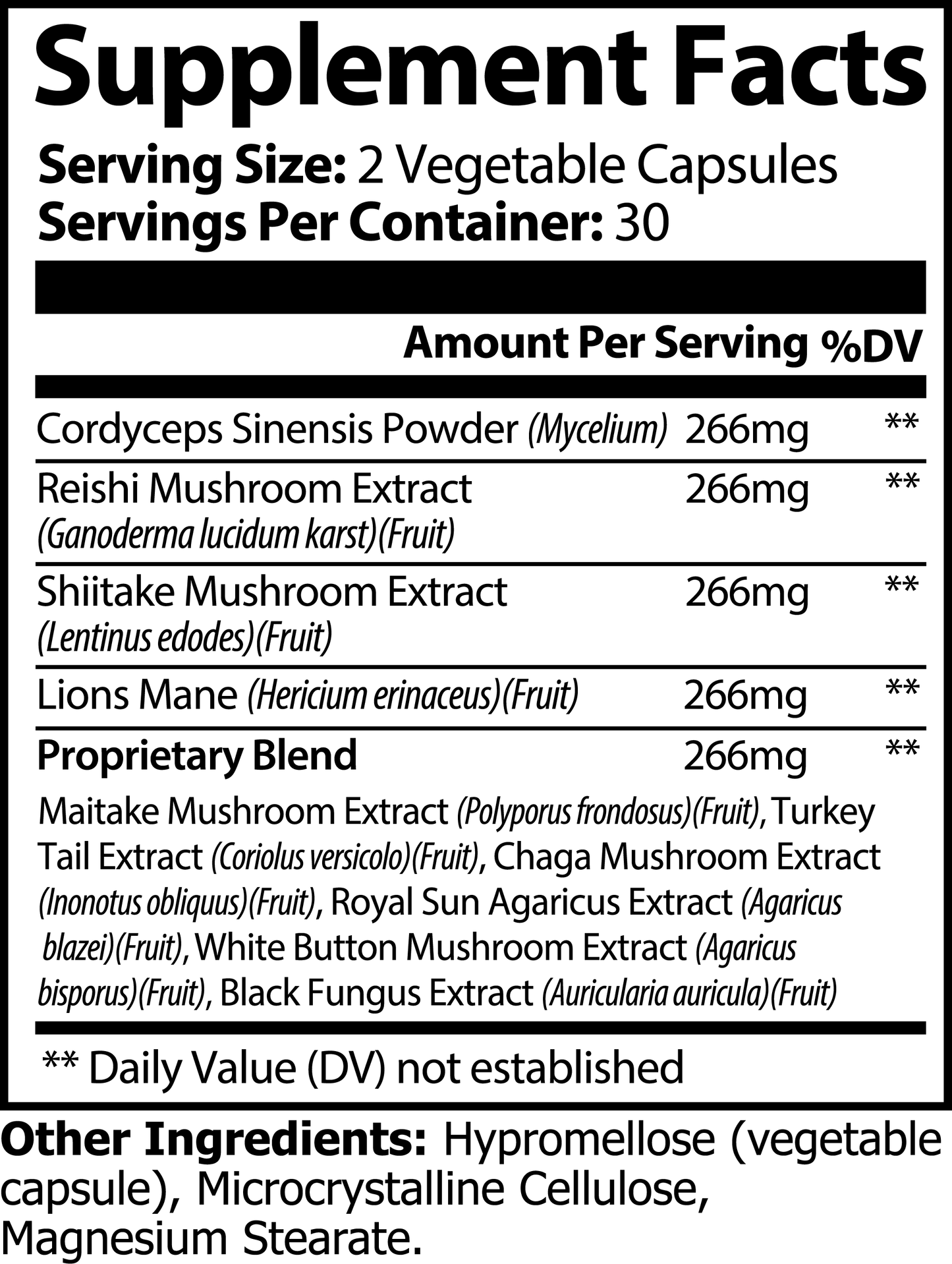 Mushroom Vigor Complex 10 X