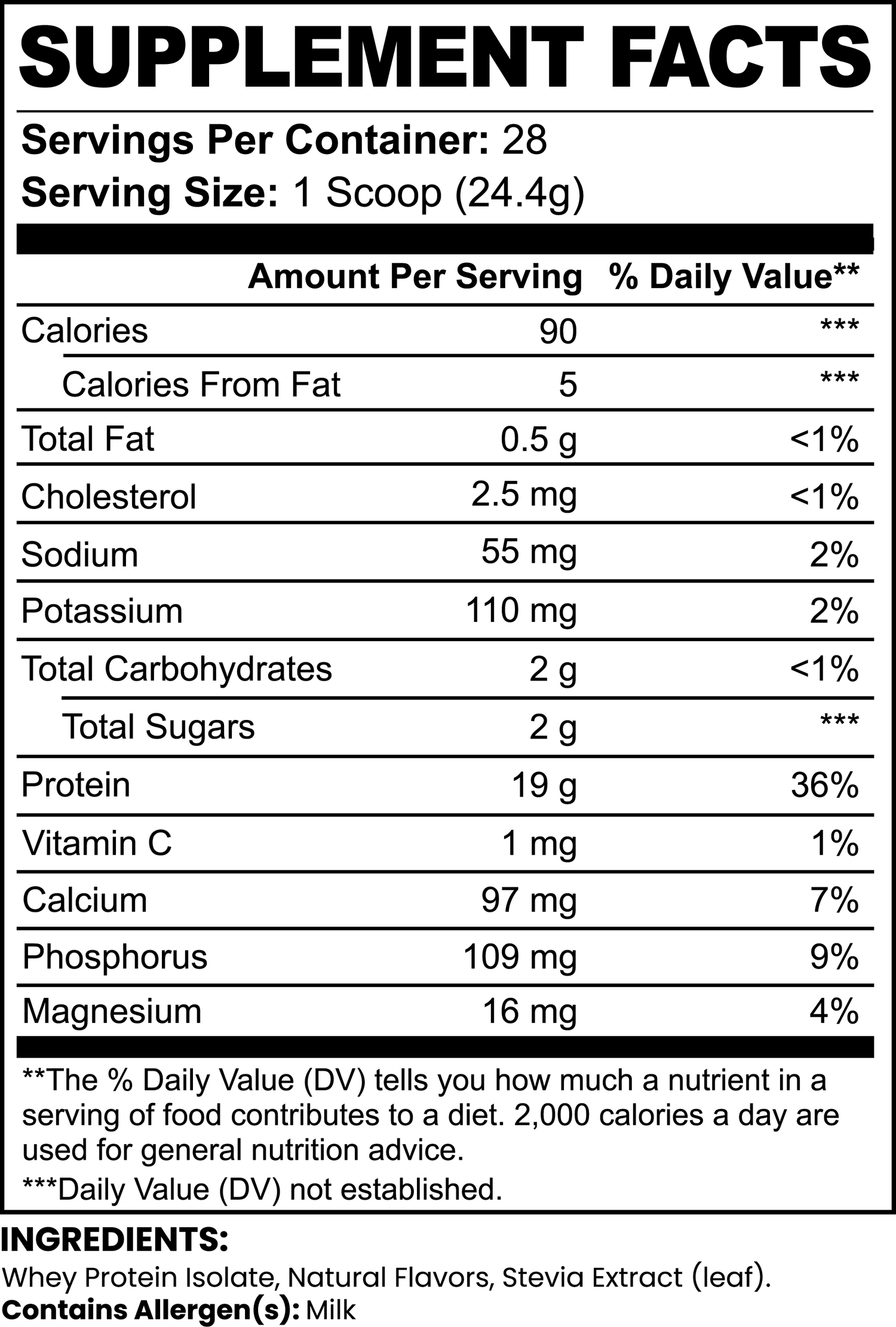 Lean Whey Protein Isolate (Vanilla)