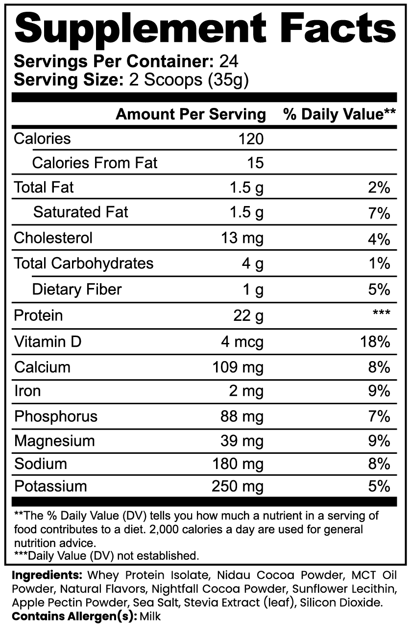 Pure Whey Protein Isolate (Chocolate)